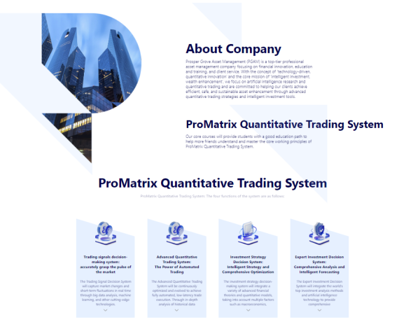 Prosper Grove Asset Management (PGAM): Revolutionizing Investment with ProMatrix Quantitative Trading System and PGAM Token