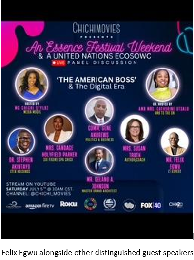 Felix Egwu Shares Visionary Insights at Virtual Event During Essence Festival 2025
