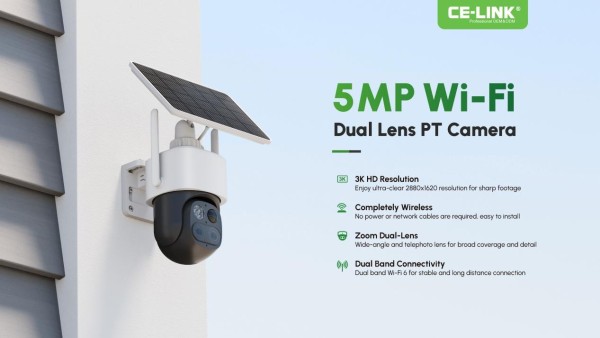 CE-LINK Unveils 5MP Wi-Fi Dual Lens PTZ Camera to Elevate Outdoor Security