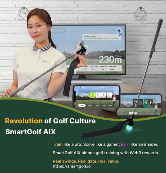 Usuários treinando com SmartGolf ou interface do app