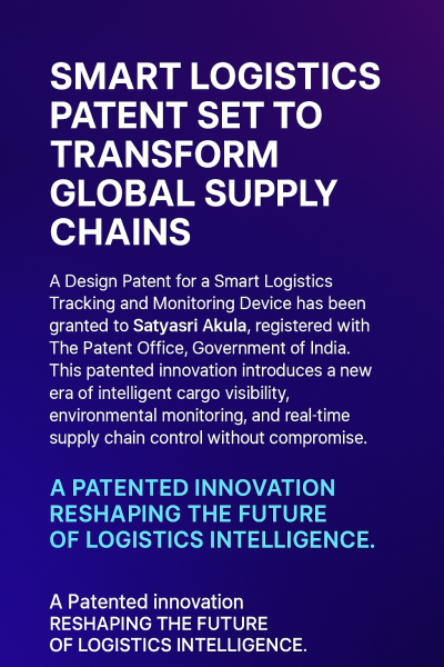 Smart Logistics Innovation Patented by Satyasri Akula Set to Redefine Supply Chain Intelligence