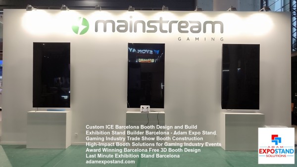 Custom ICE Barcelona Booth Design and Build, Exhibition Stand Builder Barcelona - Adam Expo Stand, Gaming Industry Trade Show Booth Construction, High-Impact Booth Solutions for Gaming Industry Events, Award Winning Barcelona Free 3D Booth Design, Last Minute Exhibition Stand Barcelona, adamexpostand.com,