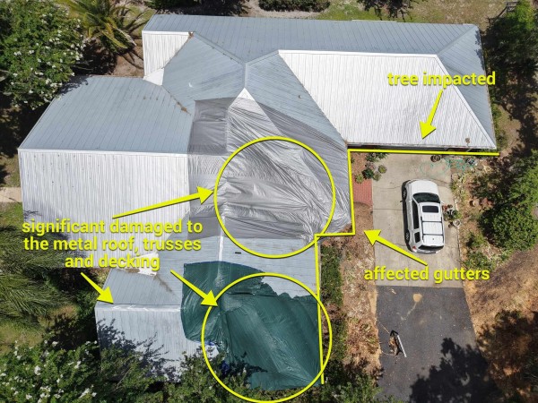 Local Roofing Company Addresses Tree Damage at Florida Residence