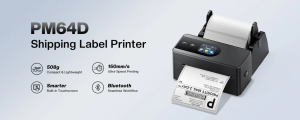 The PM64D is built with reinforced thermal print heads and high-speed printing capability designed for continuous, high-volume use