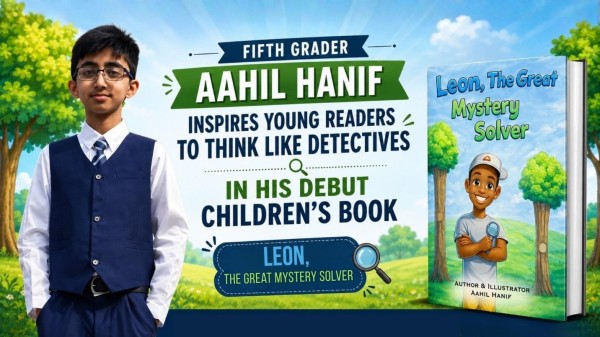 Fifth Grader Aahil Hanif Inspires Young Readers to Think Like Detectives in His Debut Children’s Book, Leon, The Great Mystery Solver