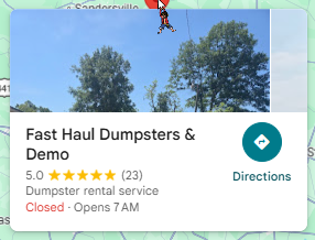 Why do people rent dumpsters in Thomson GA
