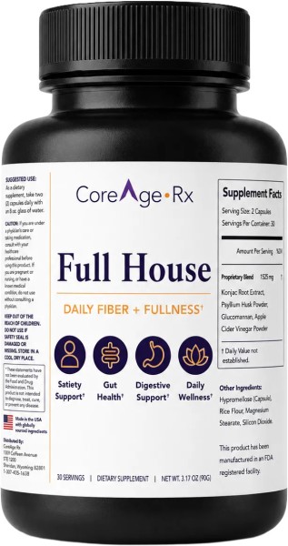 CoreAge Rx Introduces Full House Daily Fiber Supplement to Promote Gut Regularity and Appetite Control