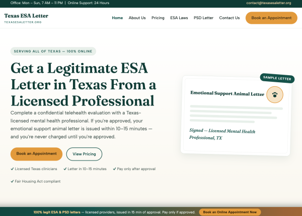 esa letter texas