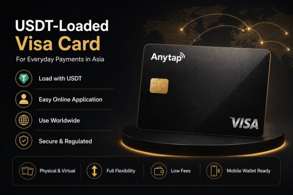 Anytap Launches USDT-Loaded Visa Card, Targeting Asia Starting with South Korea, Japan and Indonesia