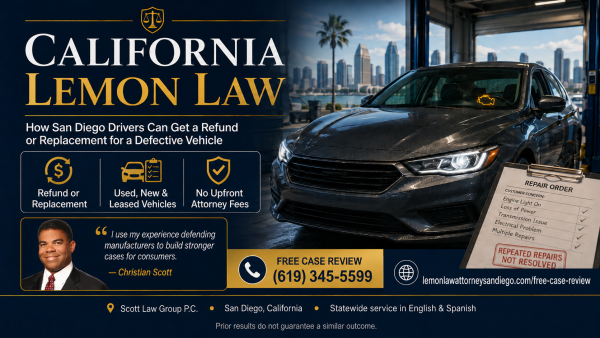 California Lemon Law: How San Diego Drivers Can Get a Refund or Replacement for a Defective Vehicle
