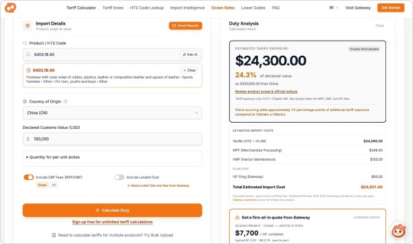 As New Tariffs Hit 60 Economies, Gateway Lines Offers a Free Duty Calculator