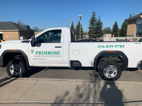 Primrose Landscaping and Snow Removal Ltd truck