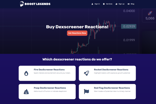 Buy Dexscreener Reactions Safely – Now Available at Boost Legends