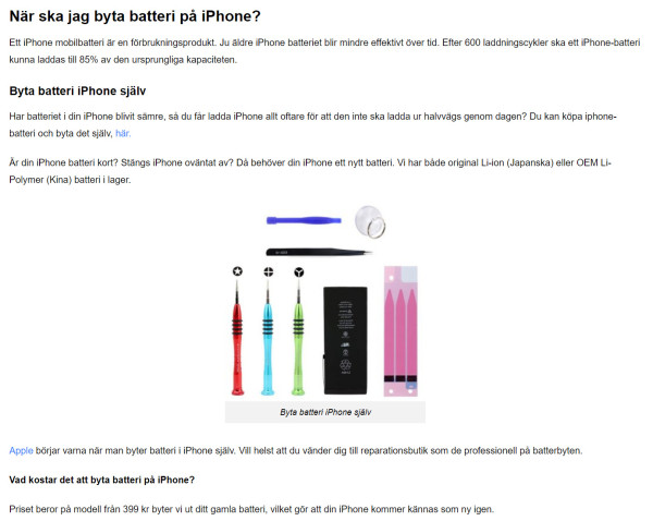 Byta Original iPhone batteri