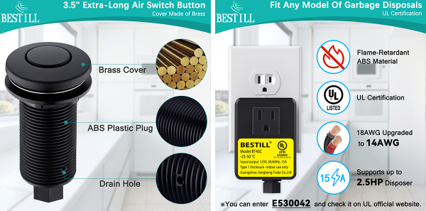 BESTILL Introduces Versatile Garbage Disposal Air Switch Kit for High-Powered Garbage Disposals