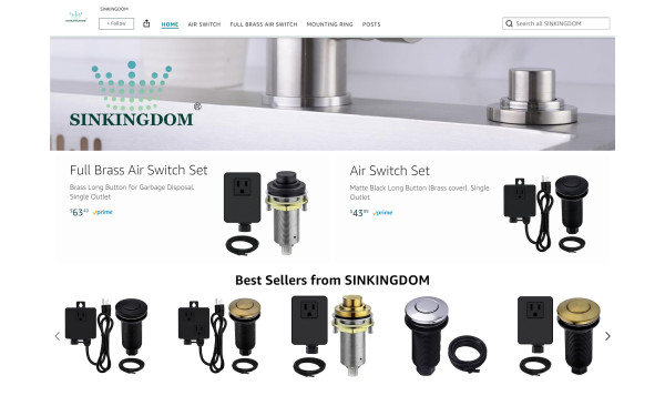 SINKINGDOM Introduces Stylish Garbage Disposal SinkTop Air Switch Kit: Ideal for Thanksgiving and Christmas