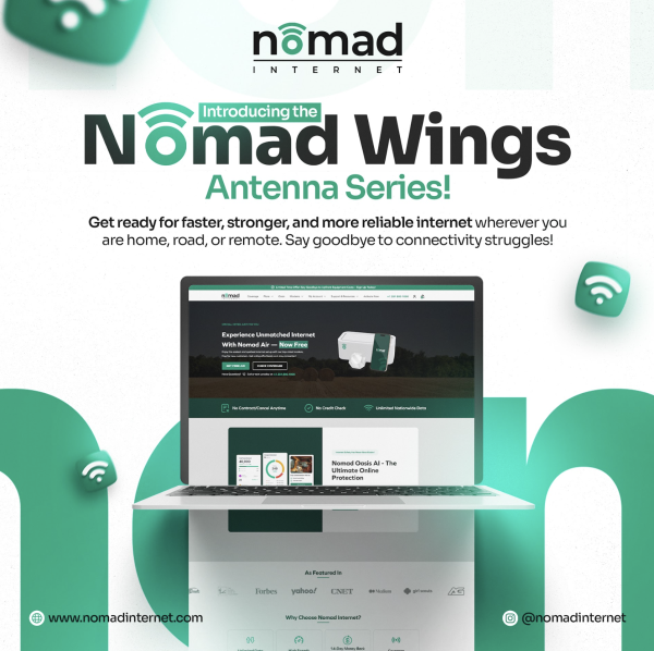 Nomad Internet Launches Nomad Wings The First-ever Nomad-approved External Antennas Delivering 4x Faster Speed