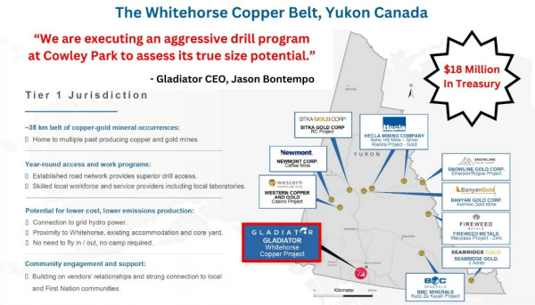 ‍Gladiator Metals 24,000 Meter Drill Program Targets Maiden Resource for Yukon Copper Project