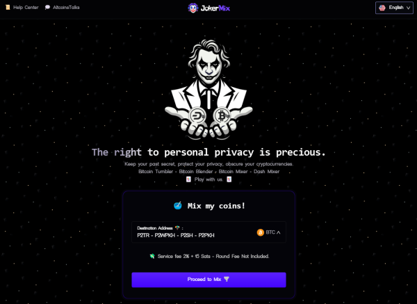 Protect your privacy with JokerMix: the Bitcoin Tumbler that takes privacy seriously