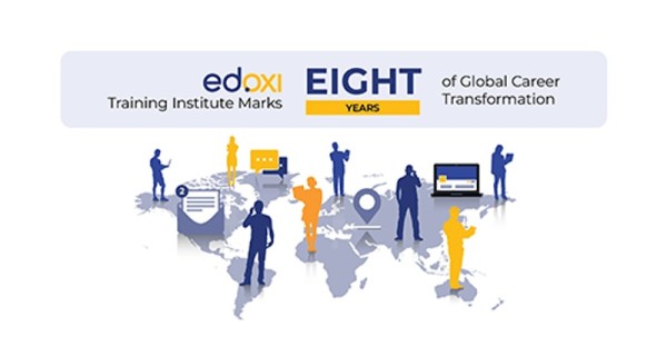 Edoxi Marks Eight Years of Global Career Transformation