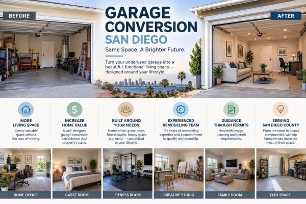 Trusted Garage Conversion San Diego: Creative Design & Build Helps Homeowners Maximize Home Spaces