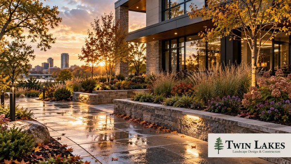 Commercial Property Owners Review Landscape Plans Before Winter